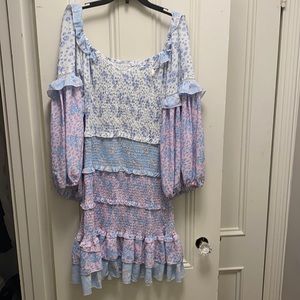 super cute quarter sleeve ruffle dress